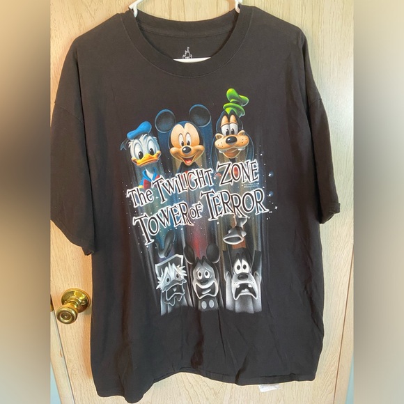 Disney Other - Rare Disney The Twilight Zone TOWER OF TERROR Mickey Goofy Donald Shirt Y2K 2X